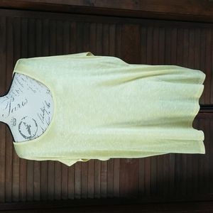 Lane Bryant Yellow Top with Cutout Back NWOT